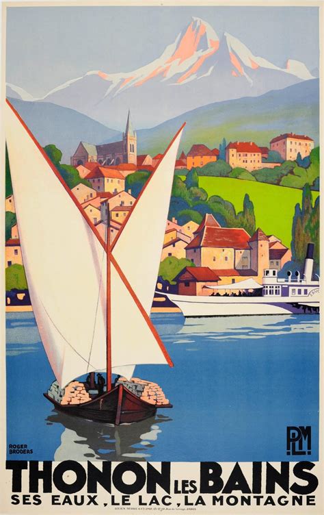 Roger Broders Original Vintage Art Deco Travel Poster By Broders For