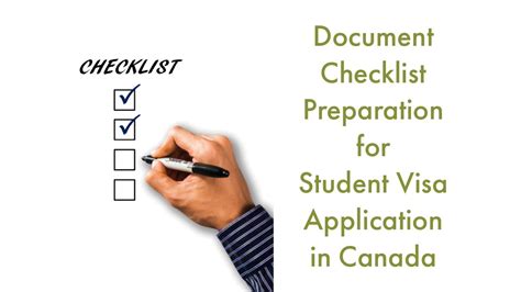 Document Checklist Preparation For Applying A Student Visa In Canada