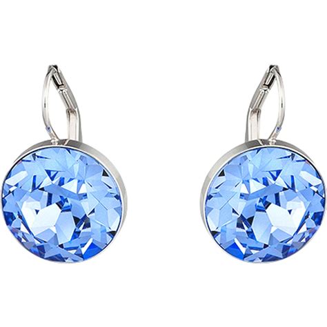 Swarovski Bella Light Sapphire Crystal Pierced Earrings Crystal