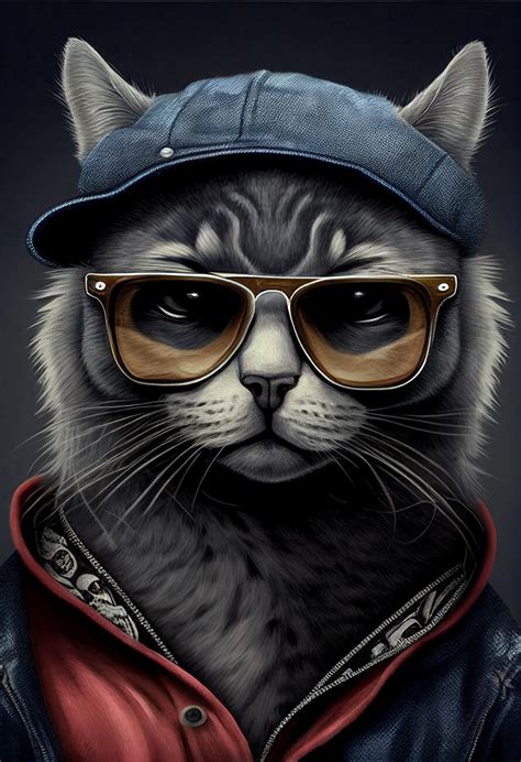 Illustration Artistiques Cool Cat With Sunglasses Europosters