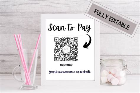 Scan To Pay Sign Qr Code Sign Venmo Sign Editable Sign Etsy Israel