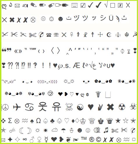 Select the desired symbol, copy & paste where you want. Fun Facebook Status Graphics: Cool Symbols for Facebook ...