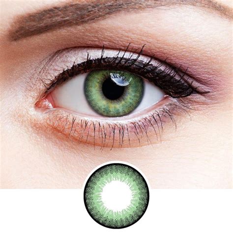 NEBULALENS Honey Fruit Green Yearly Prescription Colored Contact Lenses