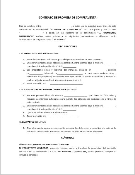 Contrato De Promesa De Compraventa Inmueble Formato Legalario My Xxx