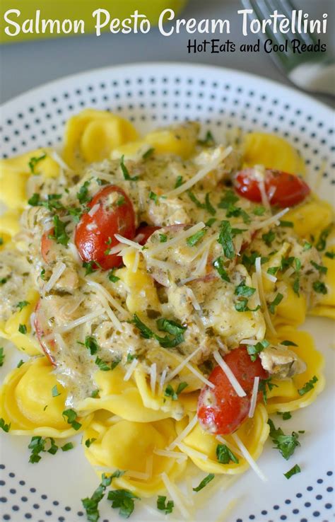 Stir smoked salmon, cream cheese, dill, green onions, dijon mustard, lemon zest, lemon juice, and black pepper into pasta until cream cheese is melted throwing the cooked pasta & reserved water back into the pot adding all the remaining ingredients and stirring until the cream cheese melts as the. Hot Eats and Cool Reads: Salmon Pesto Cream Tortellini Recipe