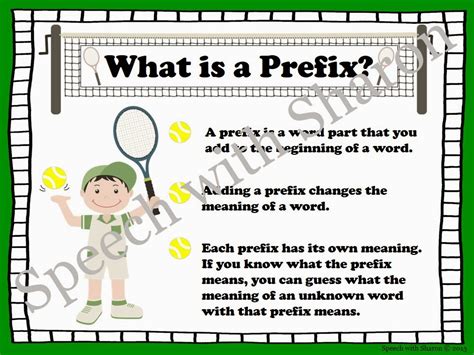Speech With Sharon Serving Up Prefixes And Suffixes