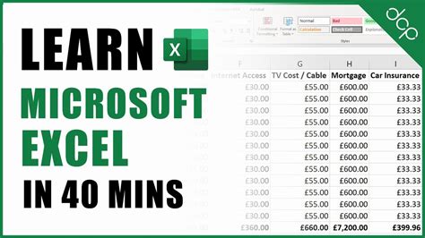 Beginners Guide To Excel Excel Basics Tutorial Learn Excel In 40