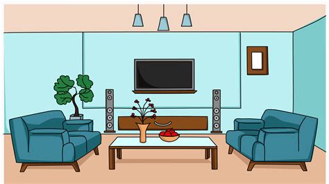 Living Room Clipart Minimalis Home
