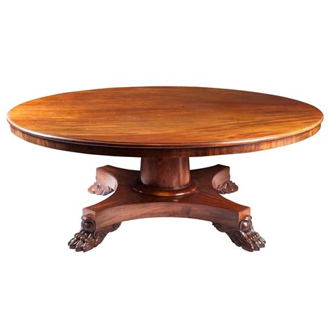 6ft Regency Mahogany Round Pedestal Dining Table Round Pedestal