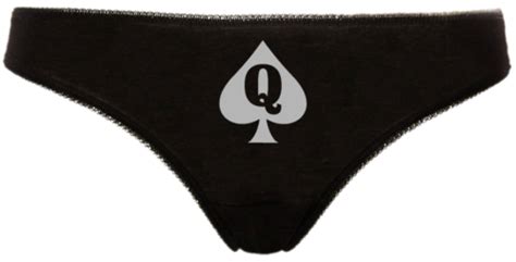Queen Of Spades Hotwife Bbc Cuckold Sexy Qos Thong Panties Underwear Black White Ebay