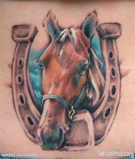 Fabulous Horse And Horseshoe Tattoo Design For Men Western Tattoos