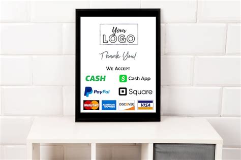 Printable Payment Sign We Accept Credit Cards Sign Vendor Etsy