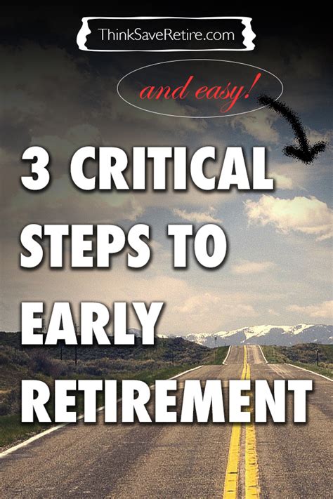 The 3 Most Critical Steps To Retire Early