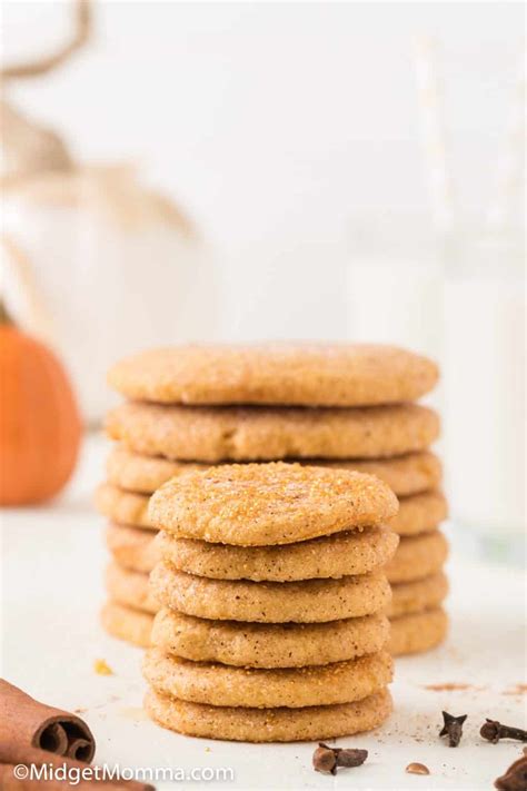 Soft And Chewy Pumpkin Snickerdoodle Cookies Midgetmomma