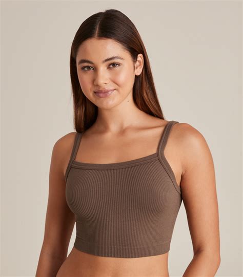 Lily Loves Ribbed Seamfree Longline Square Neck Crop Top Style Lct63309 Target Australia