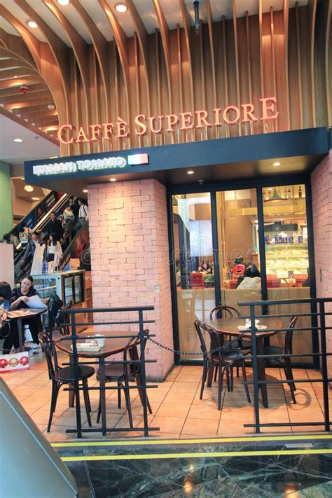 Restaurante Do Superiore De Caffe Em Hong Kong Imagem Editorial