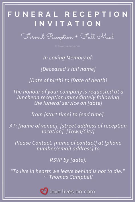 Sample Funeral Invitation Wording Blogs
