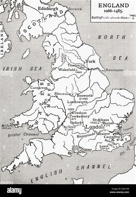 Historic Map Of England 1066