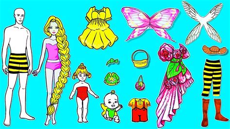 Paper Dolls Dress Up Rapunzel Costumes Simple Papercr