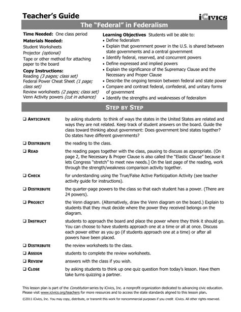 Icivics worksheet p 1 answers. Icivics Review Worksheet P.1 Answers Federalism Strength ...