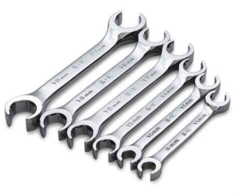 Sk Professional Tools Flare Nut Wrench Set Alloy Steel Chrome Range