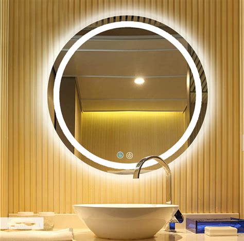 Frameless Extra Large Round Led Illuminated Bathroom Mirror Anti Fog Touch 315 Ebay