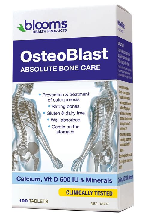 Osteoblast Blooms Health Products 60 Tablets Australia Osteoblast