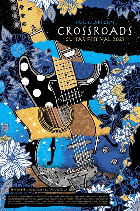 Eric Clapton Crossroads Guitar Festival Poster 2023 Gigposter Concert