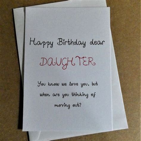 Funny Daughter Birthday Cards Etsy Uk