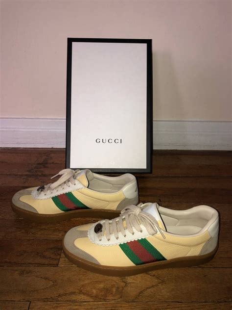Gucci G74 Leather Sneaker With Web Grailed
