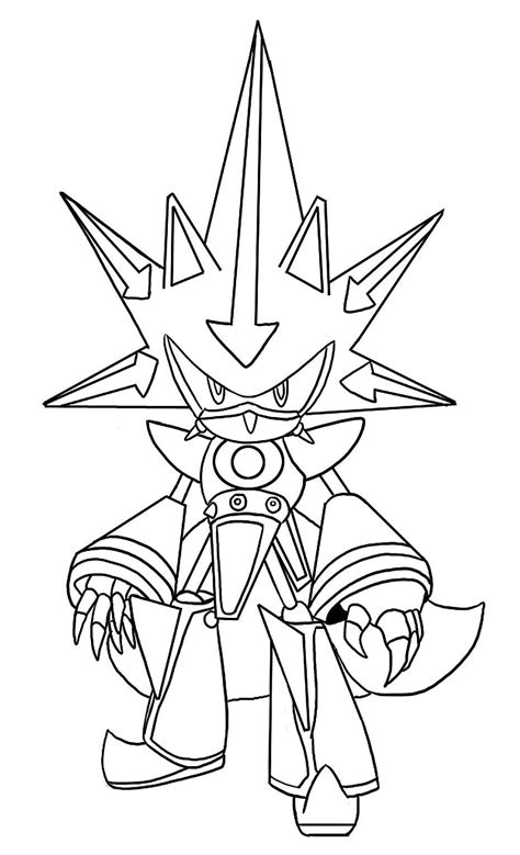 Sonic the hedgehog characters colouring. metal sonic coloring pages to print | Kerra