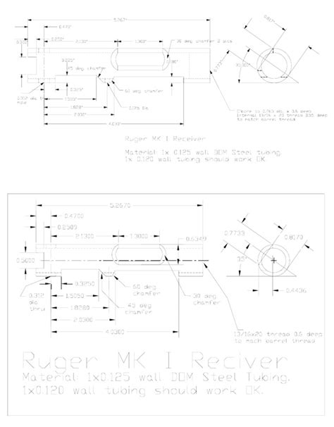 Ruger Mk 1 Receiver Blueprints