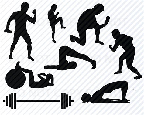 Digital Aerobic Svg Clipart For Cricut And Silhouette Fitness Svg