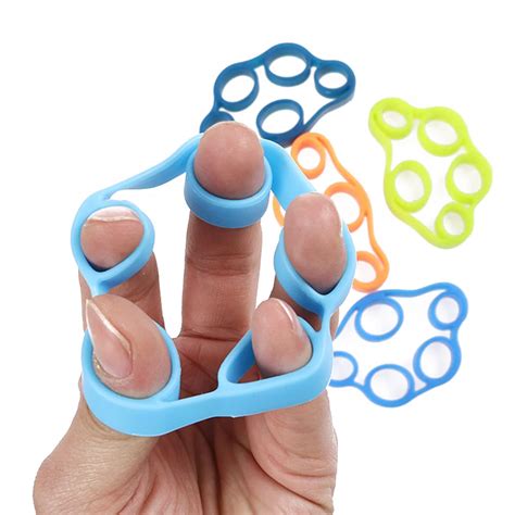 1pcs silicone finger gripper strength trainer resistance band hand grip wrist yoga stretcher