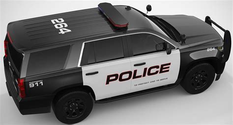 Chevrolet Tahoe 2018 Police 3d Model Cgtrader