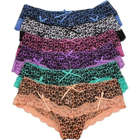 Tobeinstyle Womens Pack Of 6 Lace Accents Hipster And Bikini Panties