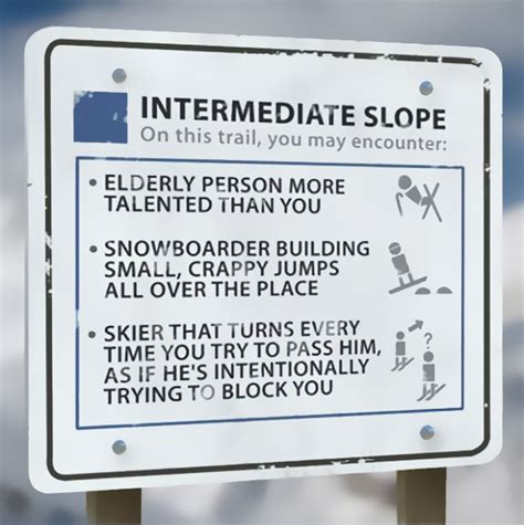4 Honest Ski Trail Signs That Tell You How It Actually Is Bored Panda