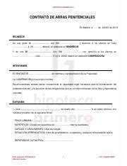 Contrato De Arras Penitenciales Para La Adquisici N De Una Finca Course Hero