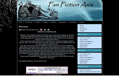 Fanfiction Axis Main Website By Fanfictionaxis On Deviantart