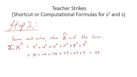 Shortcut Or Computational Formulas For S2 And S Youtube