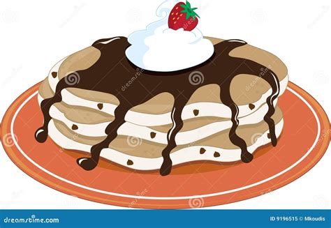 Pancakes Chocolate Stock Vector Illustration Of Hotcake 9196515