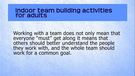 Indoor Team Building Activities For Adults Youtube