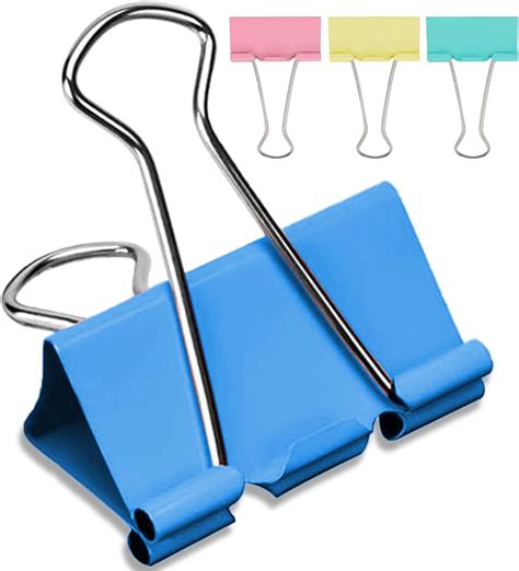 2 Inch Extra Large Binder Clips 24 Pack Assorted Colors