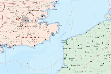 Battle Of Britain Map 1940 Downloadable Jpeg Etsy