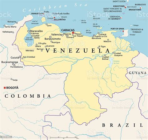 Ilustración De Mapa Político De Venezuela Y Más Vectores Libres De
