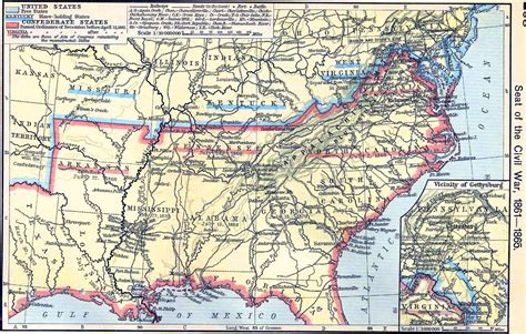 Map Of The American Civil War 1861 1865