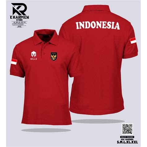 indonesian national team poloshirt collar t shirt 2022 indonesian national team shirt v 2 cool