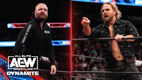 jon moxley and hangman page come to blows ahead of aew revolution aew dynamite 2 23 23 youtube