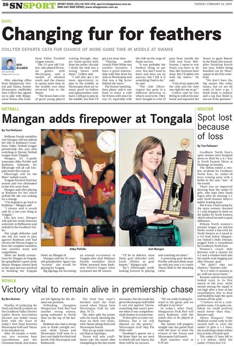 Shepparton news digital edition is available to you at home or at work, and is the same edition as the printed copy available at the newsstand. Shepparton news - 24Feb2009 by McPherson Publishing - Issuu