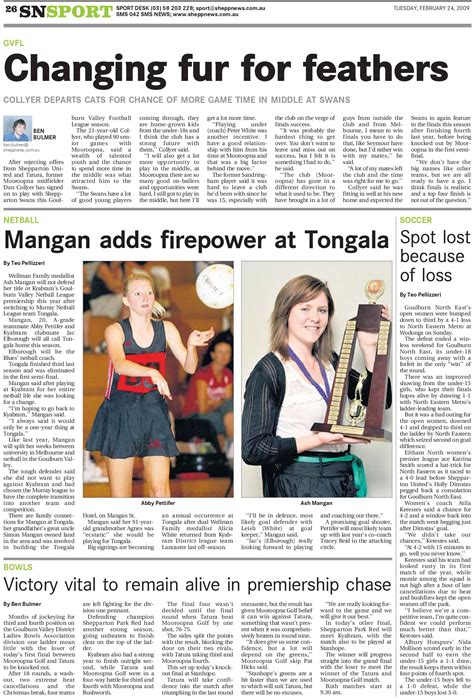 Shepparton news is available to you at home or at work, and is the same edition as the printed copy available at the newsstand. Shepparton news - 24Feb2009 by McPherson Publishing - Issuu